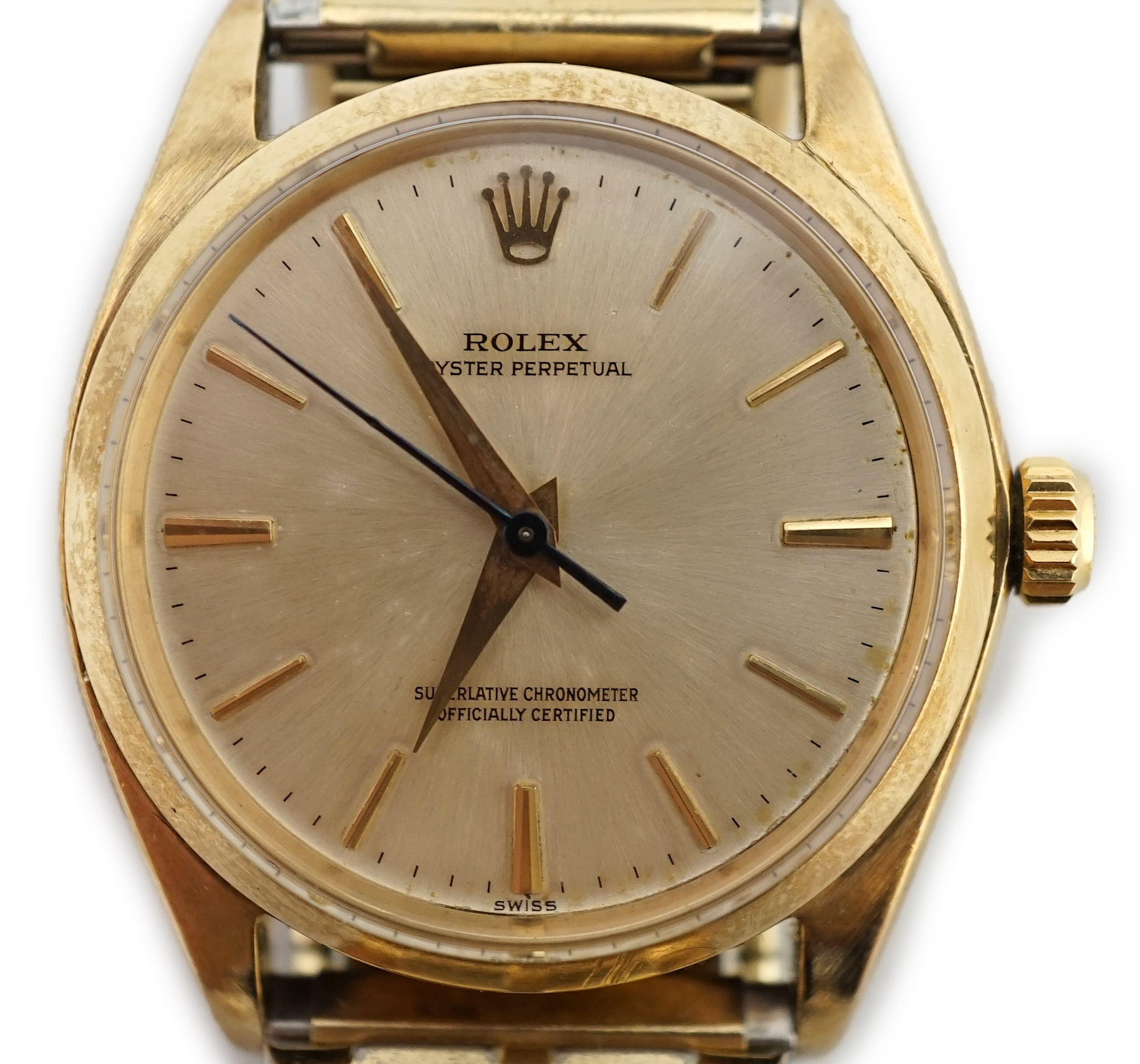 A gentleman's early 1960's 9ct gold Rolex Oyster Perpetual wrist watch